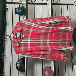 Flannel/Linen long sleeve blouse